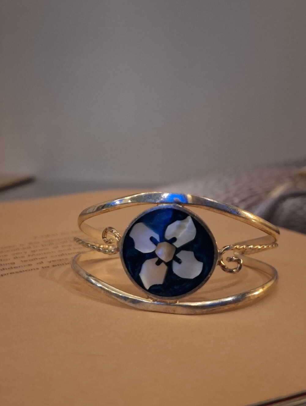 Blue Floral Vintage Bracelet - Women Jewelry